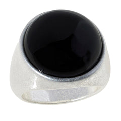 Marla Wynne Silvertone Cabochon Ring, Size 5