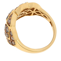 Colleen Lopez Sterling Silver Goldclad 1.50ctw Champagne Diamond  Ring, Size 6