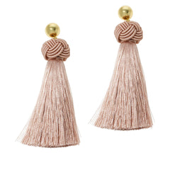 Connie Craig Carroll Jewelry Peach Thread Fan Drop Earrings
