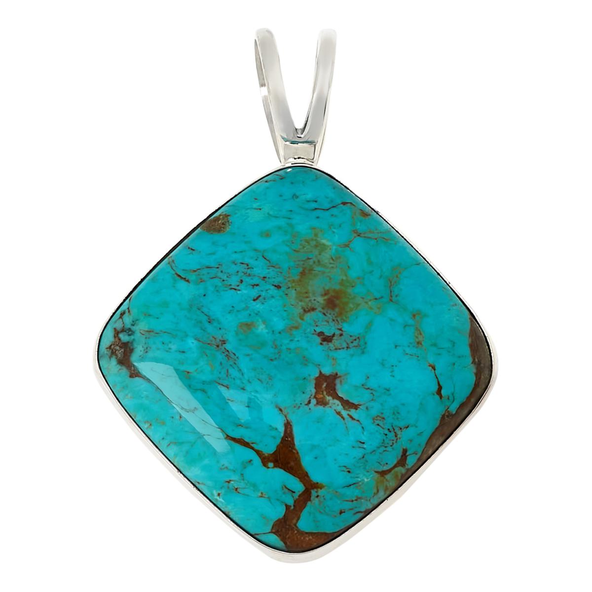 Jay King Sterling Silver Chilean Turquoise Pendant, 2"
