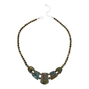 Jay King Sterling Silver Labradorite Statement Necklace, 20"