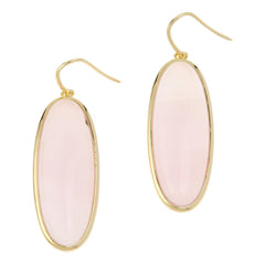 Connie Craig Carroll Jewelry Goldtone Hailey Chalcedony Drop Earrings, 2"