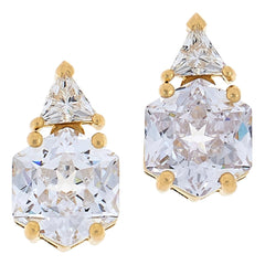 Absolute Sterling Silver Goldclad  Heirloom Collection Stud Earrings.