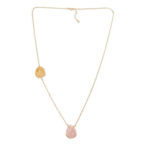 Kalifano Goldtone Rosetone Chain Necklace, 27"