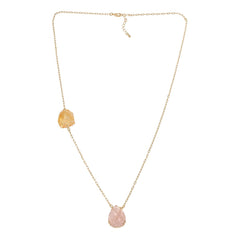 Kalifano Goldtone Rosetone Chain Necklace, 27"