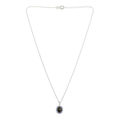 Colleen Lopez Sterling Silver Black Star Sapphire Pendant Necklace, 18"