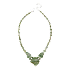 Jay King Sterling Silver Indo Striped Serpentine Statement Necklace, 18"