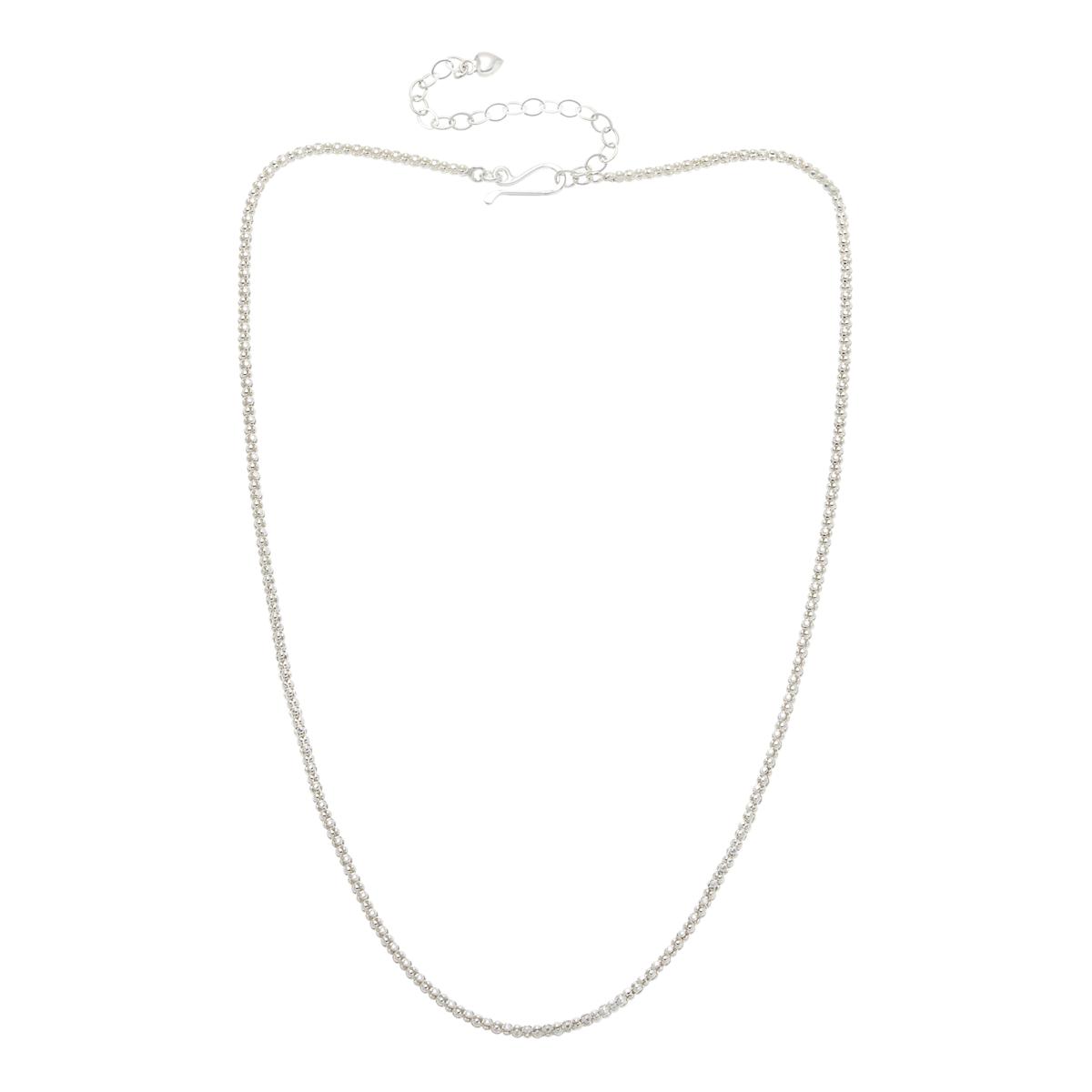 Jay King Sterling Silver Popcorn Chain Necklace. 22"