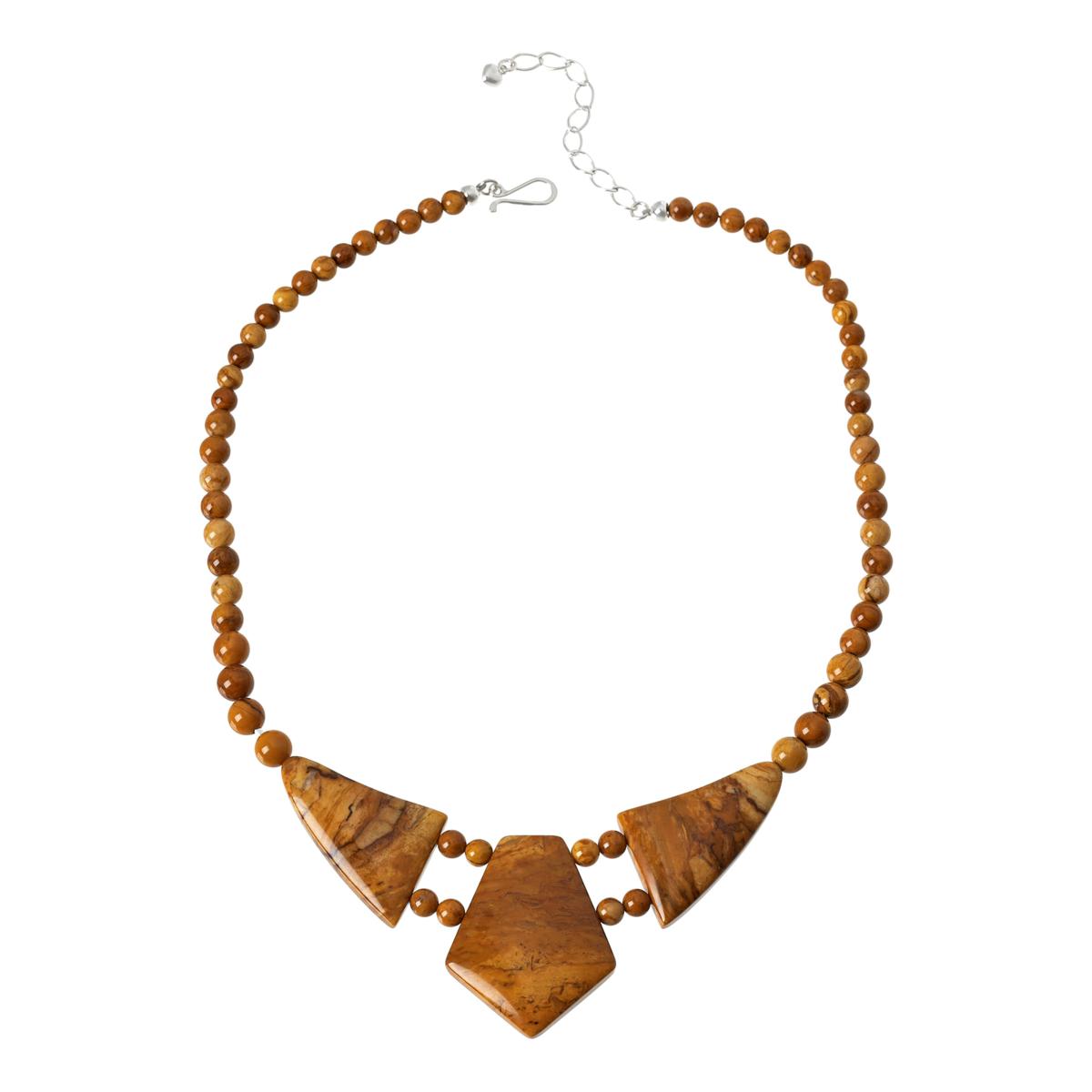Jay King Sterling Silver Picture Jasper Necklace, 18"