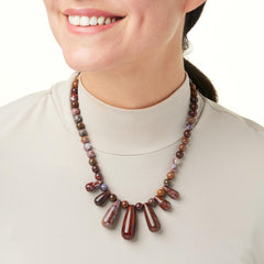Jay King Sterling Silver Multicolor Andorra Moss Agate Necklace, 18"