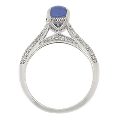 Collee Lopez Sterling Silver Cushion Tanzanite Ring, Size 7