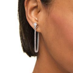 Absolute X Katherine McPhee Sterling Silver Imperial Rope Drop Earrings.