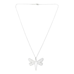 Tanya Moss Sterling Silver Dragonfly Pendant Necklace, 17-3/4"