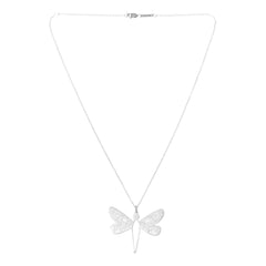 Tanya Moss Sterling Silver Dragonfly Pendant Necklace, 17-3/4"