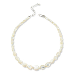 Jay King Sterling Silver Mother-of-Pearl Shell Bead Necklace 18"