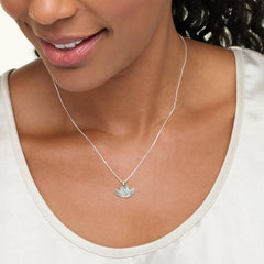 Chaco Canyon Sterling Silver Stamped Cowboy Hat  Necklace, 18"
