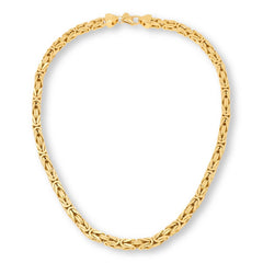 Bellezza Bronze Diamond-Cut Byzantine Chain Necklace,  21"