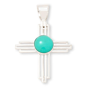 Jay King Gallery Collection Baja Turquoise Cross Pin-Pendant