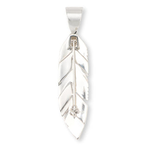Jay King Sterling Silver Peruvian Turquoise "Feather" Pin-Pendant,