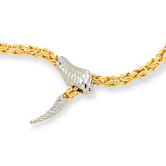 Bellezza Bronze Snake Design Byzantine-Link Chain Necklace, 20"