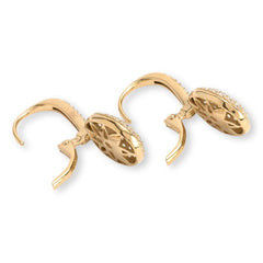 Absolute Sterling Silver Goldclad 3.78ctw Pavé Oval Drop Earrings