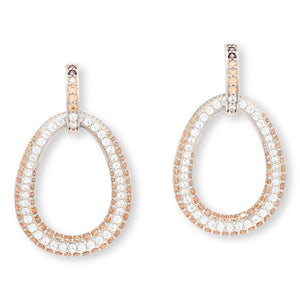 Absolute 5ctw Mocha Mousse Teardrop Drop Earrings