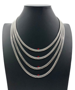 Duhaas® Premium Sterling Silver 925 Miami Cuban Link Chain Necklace – Made in Italy