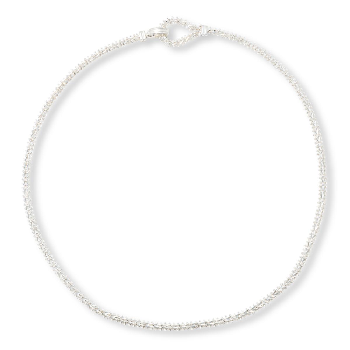 Imperial Silver Diamond-Cut Sterling Silver Wheat Necklace,  18"
