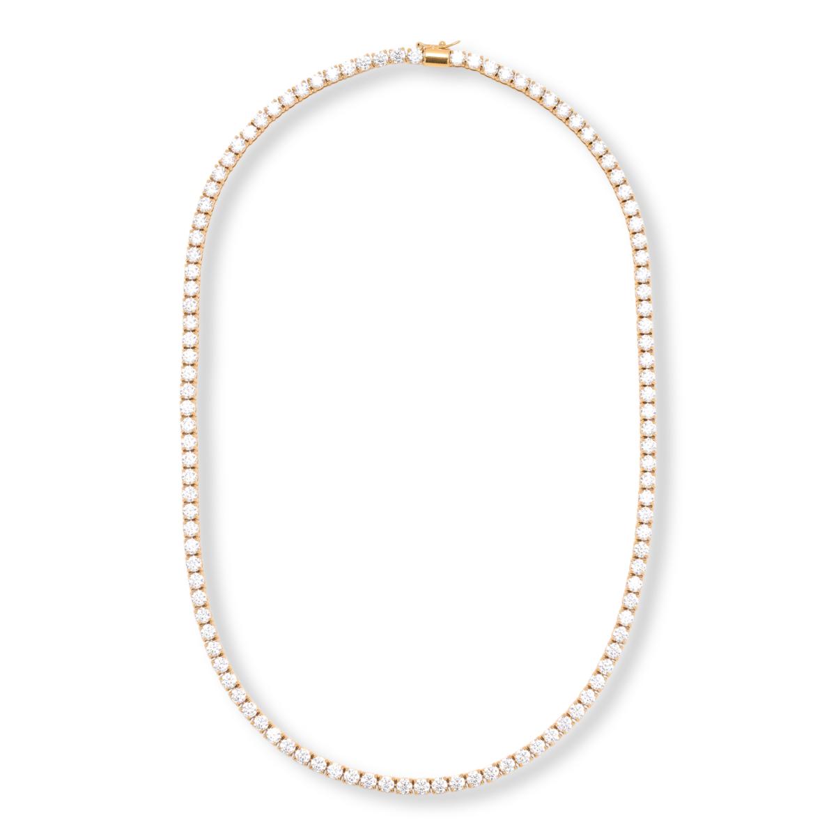Absolute 4mm Round Magnetic Clasp Tennis Necklace, 20"