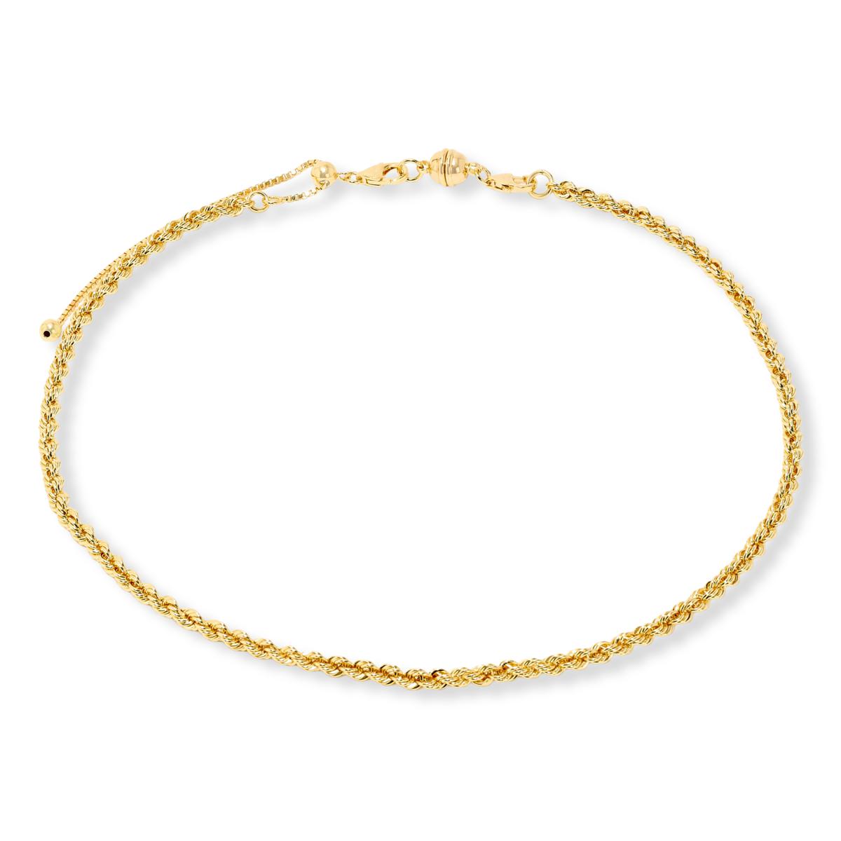 Bellezza Bronze Rope Chain Adjustable Sliding Necklace
