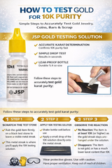 10K Gold Testing Solution – Jewelry & Scrap Gold Purity Determiner – 12 Bottle Bulk Pack (½ fl oz Each)