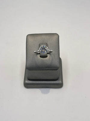 11. 11269 - 14KW Lab Ring Round Bezel Solitaire F-VVS2 2.01CTTW ($3995) (Yellow also available) | 14k White Gold