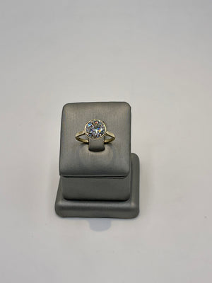 13. 11263- 14KY Lab Ring Round Bezel Solitaire F-VVS2 2.05CTTW ($3995) (Yellow also available) | 14k Yellow Gold