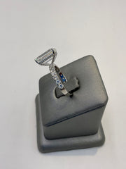 24. 99443 -14KW Lab emerald Ring cntr 5.01ct E-VS1 est 6.00cttw ($12500) (yellow also available ) | 14k White Gold