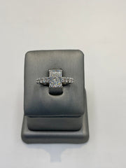 29. 11101 14KW Lab Radiant Ring cntr 2.01ct E-VVS2 est 3.00cttw ($6495) (yellow available) | 14k White Gold