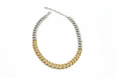 R.J. Graziano Two-tone Pave Link Necklace, 18"