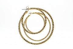R.J. Graziano "Double Dazzle" Crystal Hoop Earrings 2piece Set