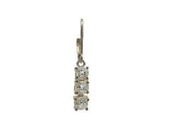 Herkimer Mines Sterling Silver Connection  Round Drop Earrings.
