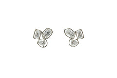 Herkimer Mines Sterling Silver "Diamond" Quartz Multi-Cut Stone Stud Earrings