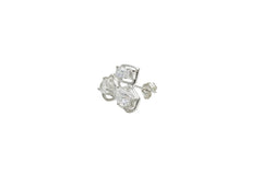 Herkimer Mines Sterling Silver "Diamond" Quartz Multi-Cut Stone Stud Earrings