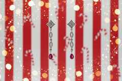HSN Sterling Silver Pear-shape Ruby Drop Dangle Earrings, 2"