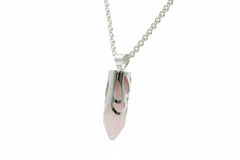 Jay King Sterling Silver Rose Quartz Pendulum Chain Necklace,