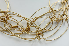 Marla Wynne Goldtone Oval Link Multistrand Adjustable Necklace 19"