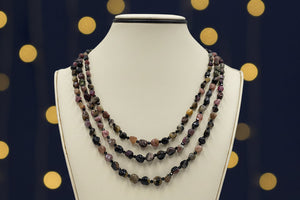Jay King Sterling Silver Multicolor Tourmaline & Black Spinel 3-Strand Necklace, 18"