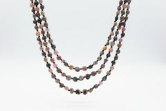 Jay King Sterling Silver Multicolor Tourmaline & Black Spinel 3-Strand Necklace, 18"
