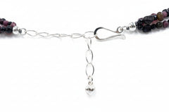 Jay King Sterling Silver Multicolor Tourmaline & Black Spinel 3-Strand Necklace, 18"