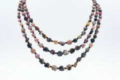 Jay King Sterling Silver Multicolor Tourmaline & Black Spinel 3-Strand Necklace, 18"