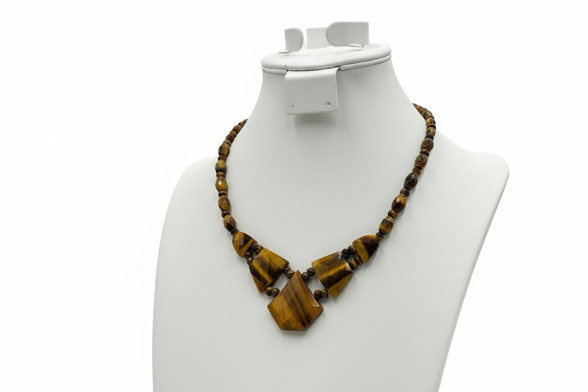 Jay King Sterling Silver Tiger's Eye Statement Necklace 18"