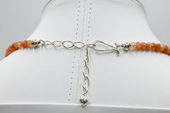 Jay King Sterling Silver Red Sunstone Beaded Graduated Necklace, 18"