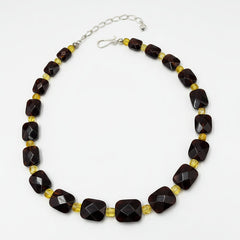 Jay King Sterling Silver Brown & Yellow Amber Necklace, 18"